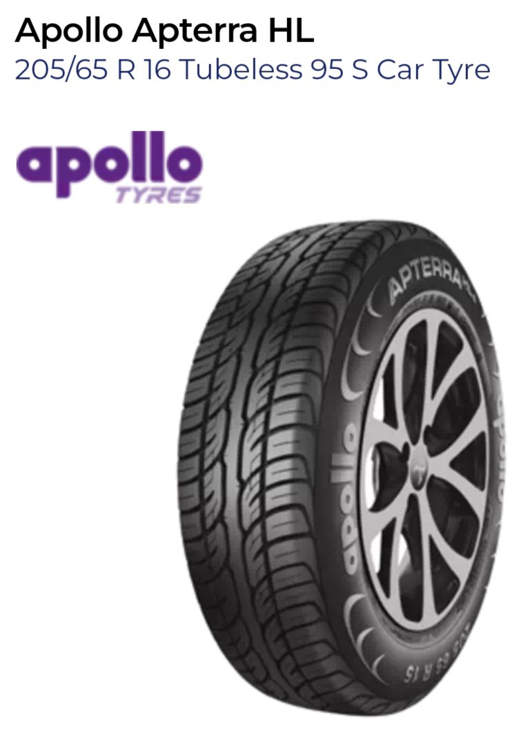 Apollo Apterra Hl R Tubeless Car Tyre Moparts In